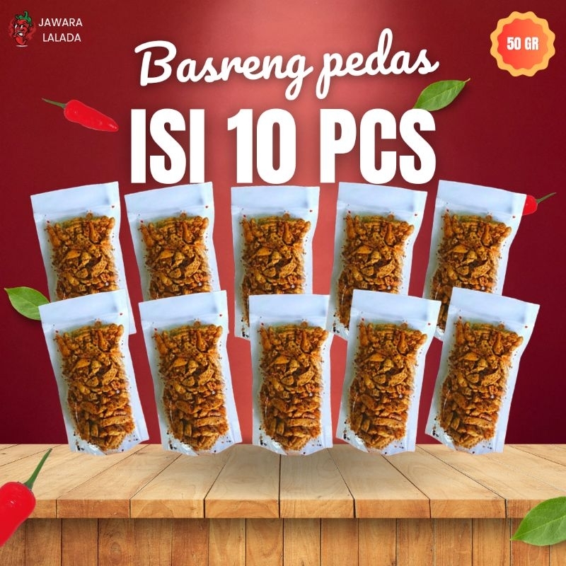 

[10 PCS] BASRENG PEDAS DAUN JERUK 50 GRAM BASRENG PEDAS REMPAH DAUN JERUK BUMBU MELIMPAH PEDAS GURIH DAUN JERUK RENYAH KRIUK Food Snacks