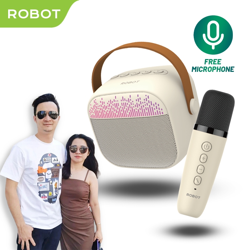 [ROBOT X CECE FANCY] Bluetooth Speaker Karaoke RB50 Speaker Portable Mini RGB Bluetooth 5.3 - Garans