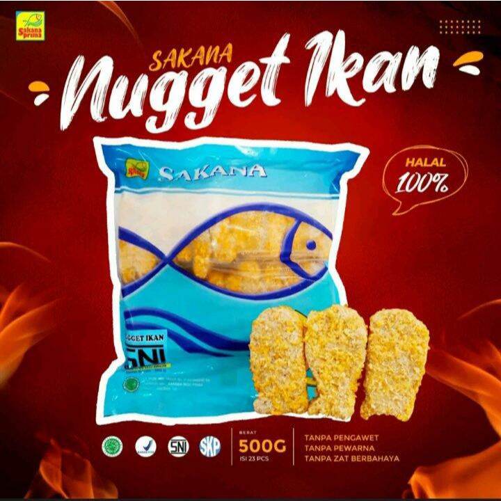 

SAKANA Nugget Ikan 500gr / Naget / Nuget Sakana Food Halal Tanpa Pengawet Grosir Murah Enak Bergizi