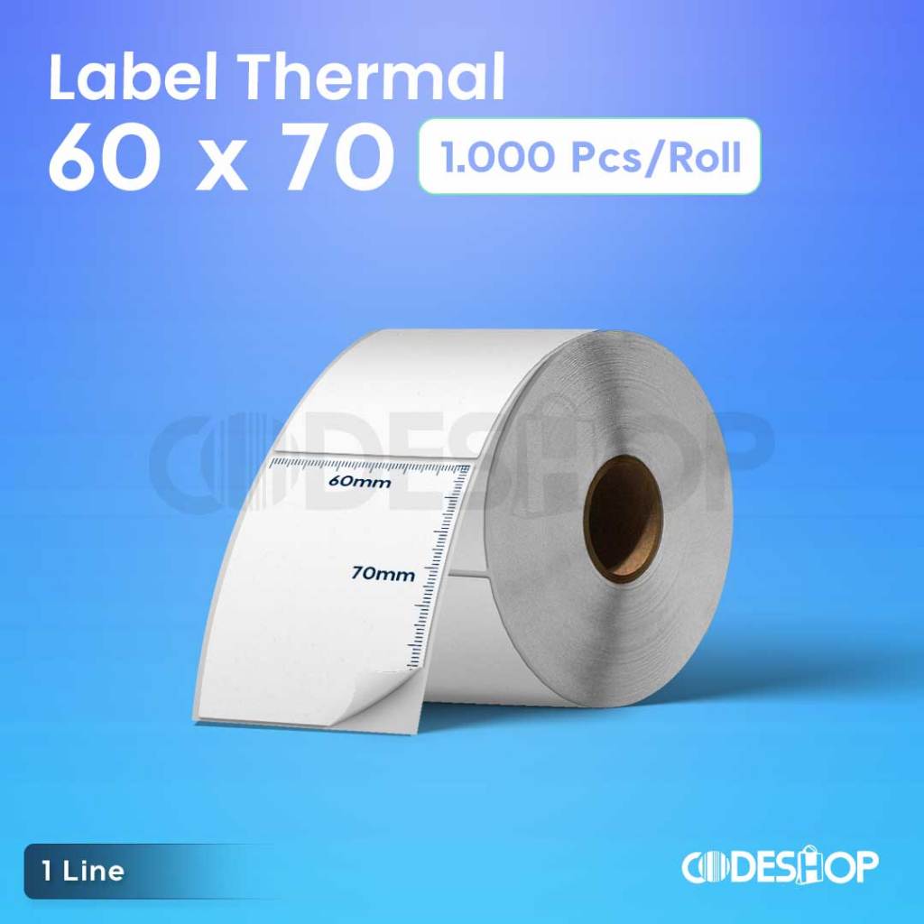 

Label 60 x 70 / 60x70 mm / 60x70mm Direct Thermal isi 1000 Pcs Stiker Label Harga