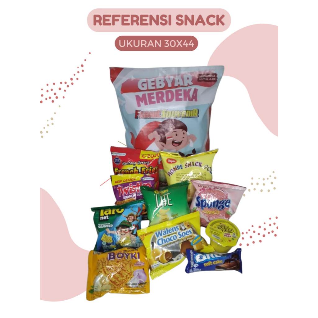 

Giant Mini POUCH SNACK JUMBO CUSTOM KANTONG SNACK ULTAH CUSTOM