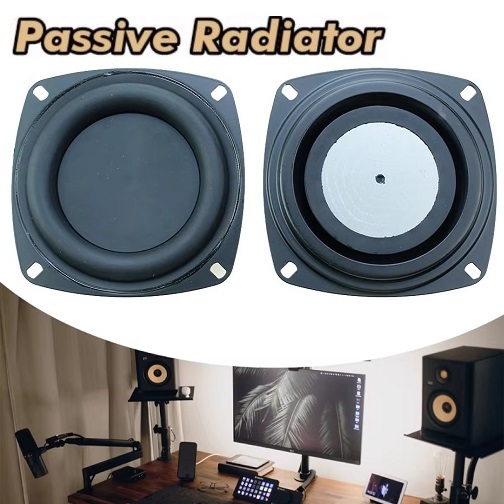 Bass Passive Radiator 4" 4Inch Penambah Reflex Speaker Alumunium Membrane 4 Inch Bass Speaker Active