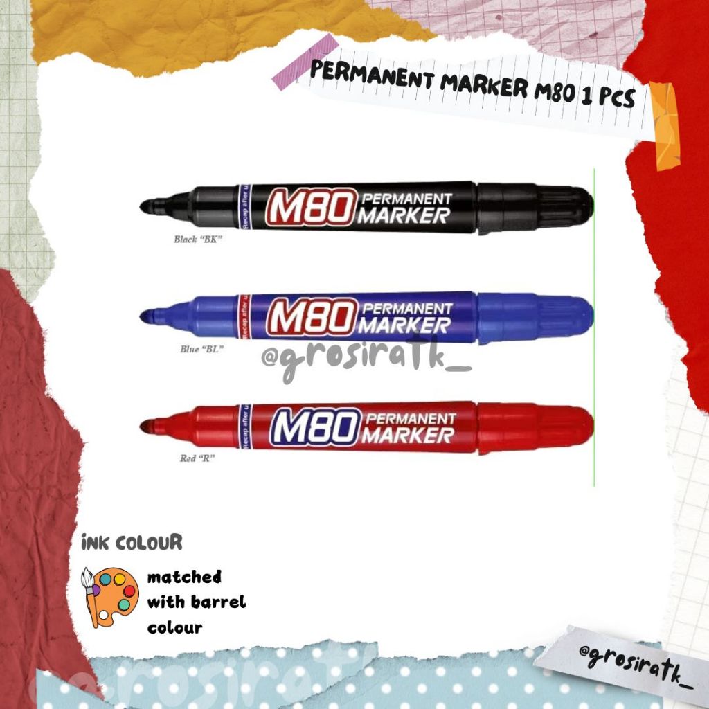 

Zebra Permanent Marker M80 1 Pcs