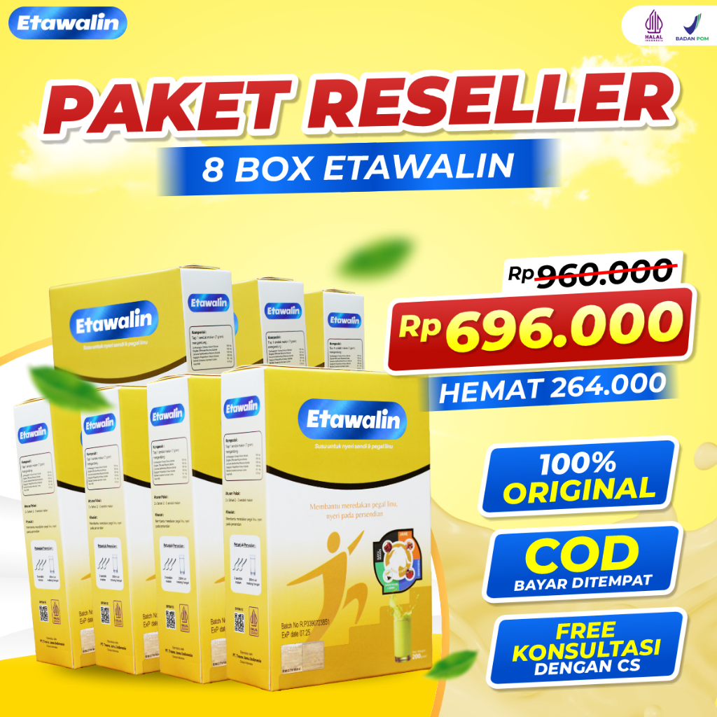 

Etawalin 8 Box - Susu Untuk Membantu Meredakan Pegal Linu, Nyeri Sendi