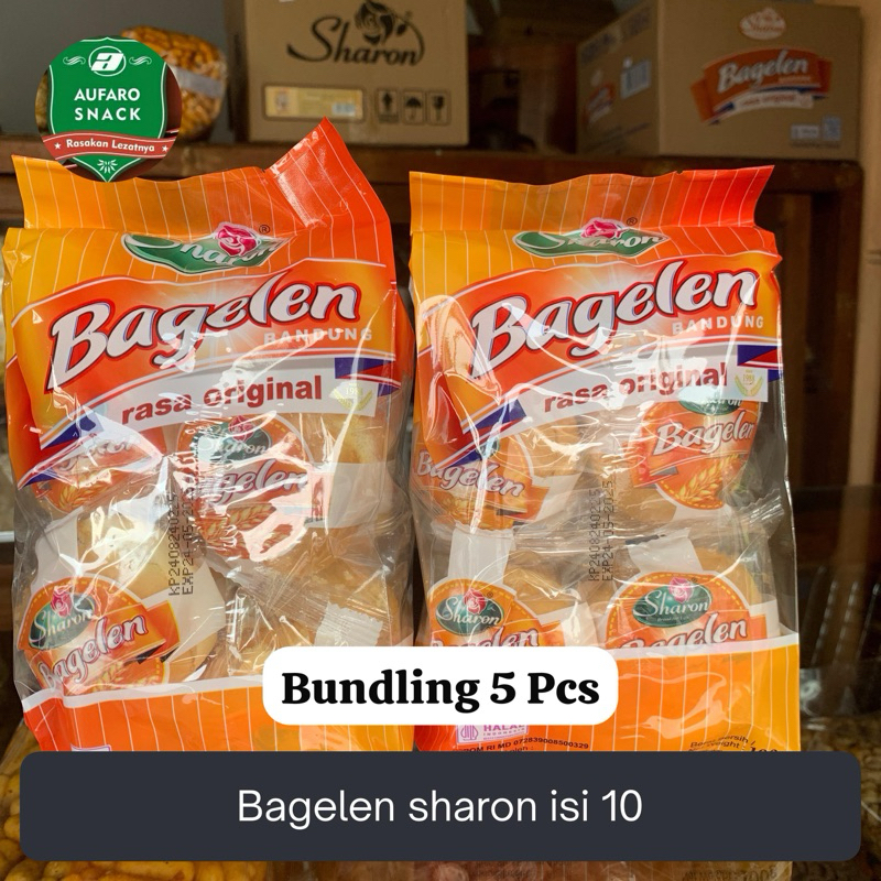 

5 PAK BAGELEN BANDUNG SHARON ROTI KERING AUFARO SNACK ISI 10