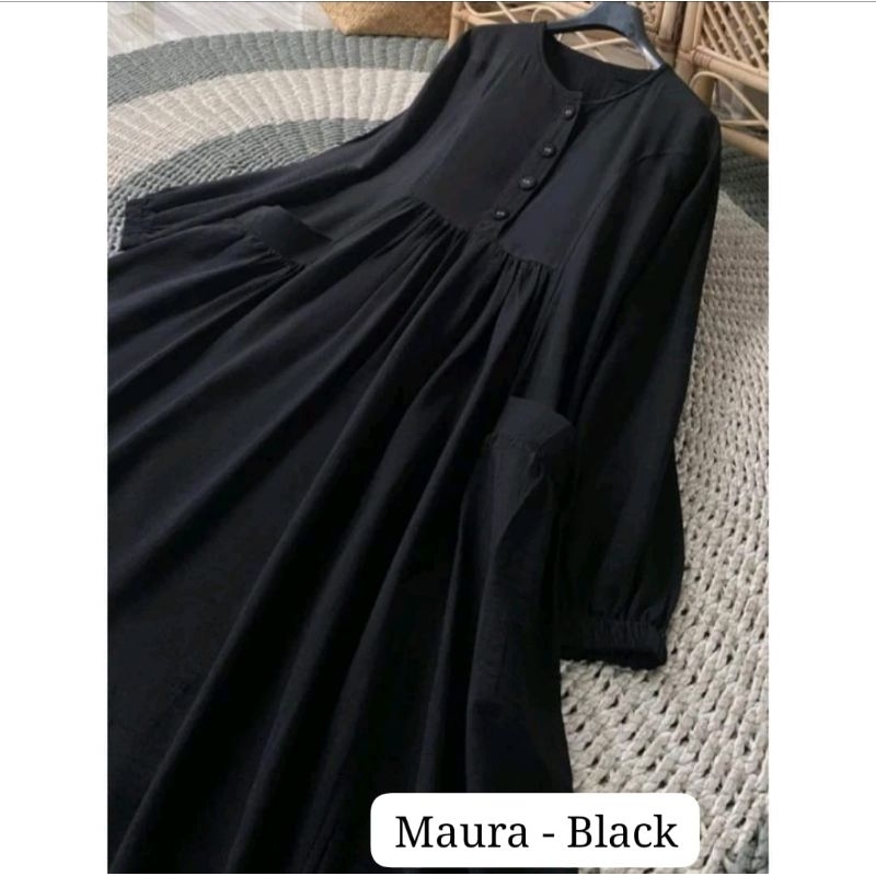 GAMIS DRESS MAURA BLACK (DRESS ONLY)