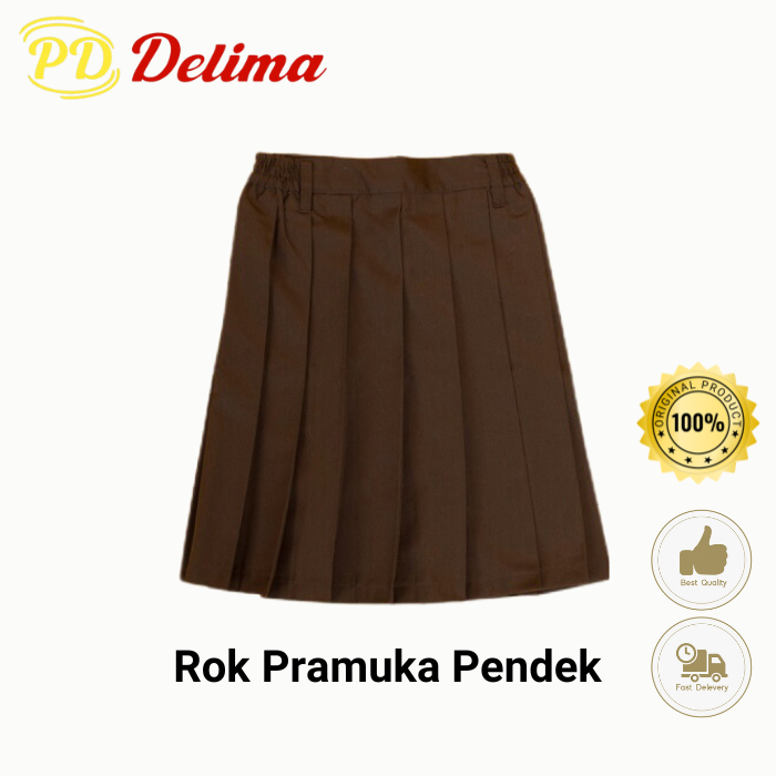 PD Delima Seragam rok pramuka sd pendek / rok pramuka penggalang / seragam pramuka oversize