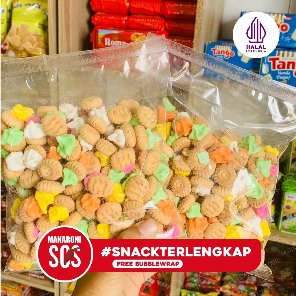 

1 KG Biskuit Bunga Gem Rose Meringue Manis Terenak Termurah Terlengkap Snack Grosir Kiloan Makaroni SOS