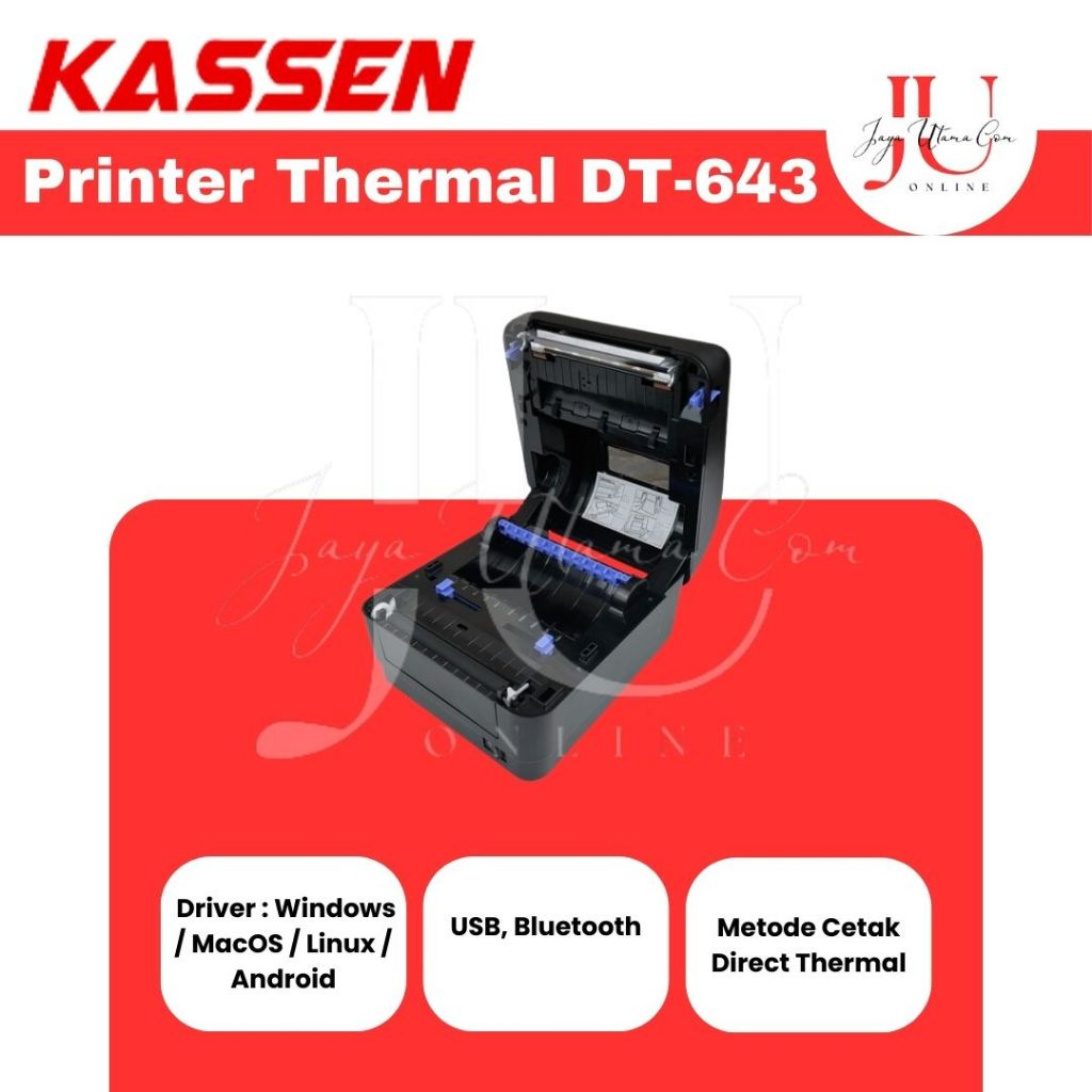 

Kassen Barcode Printer Label DT643 Cetak Thermal DT-643 Bluetooth