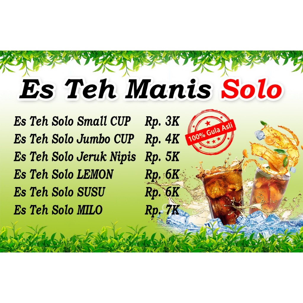 

STIKER VINYL MENU ES TEH