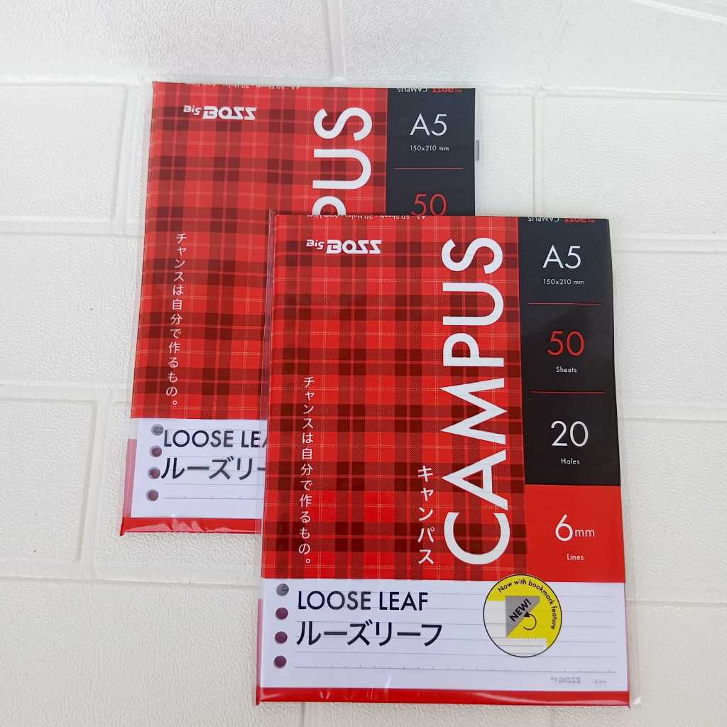 

Loose Leaf Big Boss A5 20 Holes Bergaris isi 100 Lembar