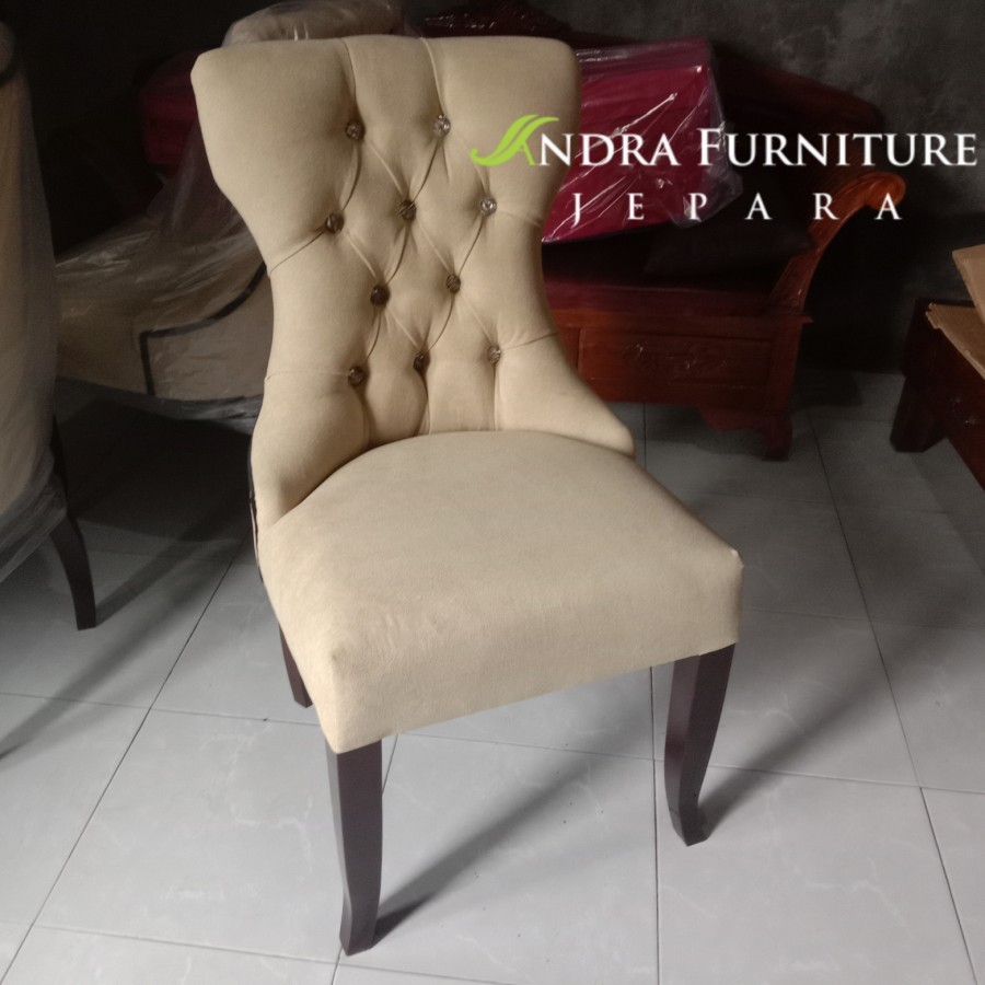 kursi makan minimalis kain malta cantik, kursi makan simple mewah