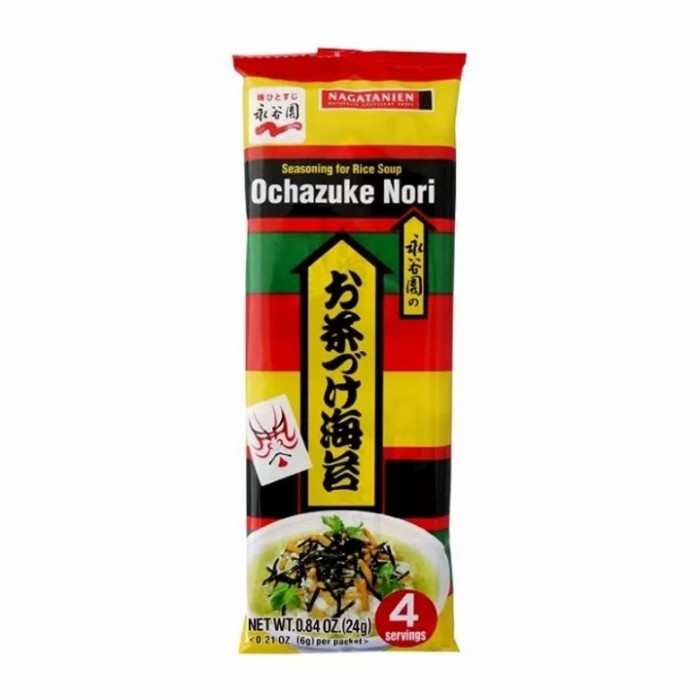 

Nagatanien Ochazuke Nori Bumbu Tabur Rumput Laut Nasi Teh Jepang