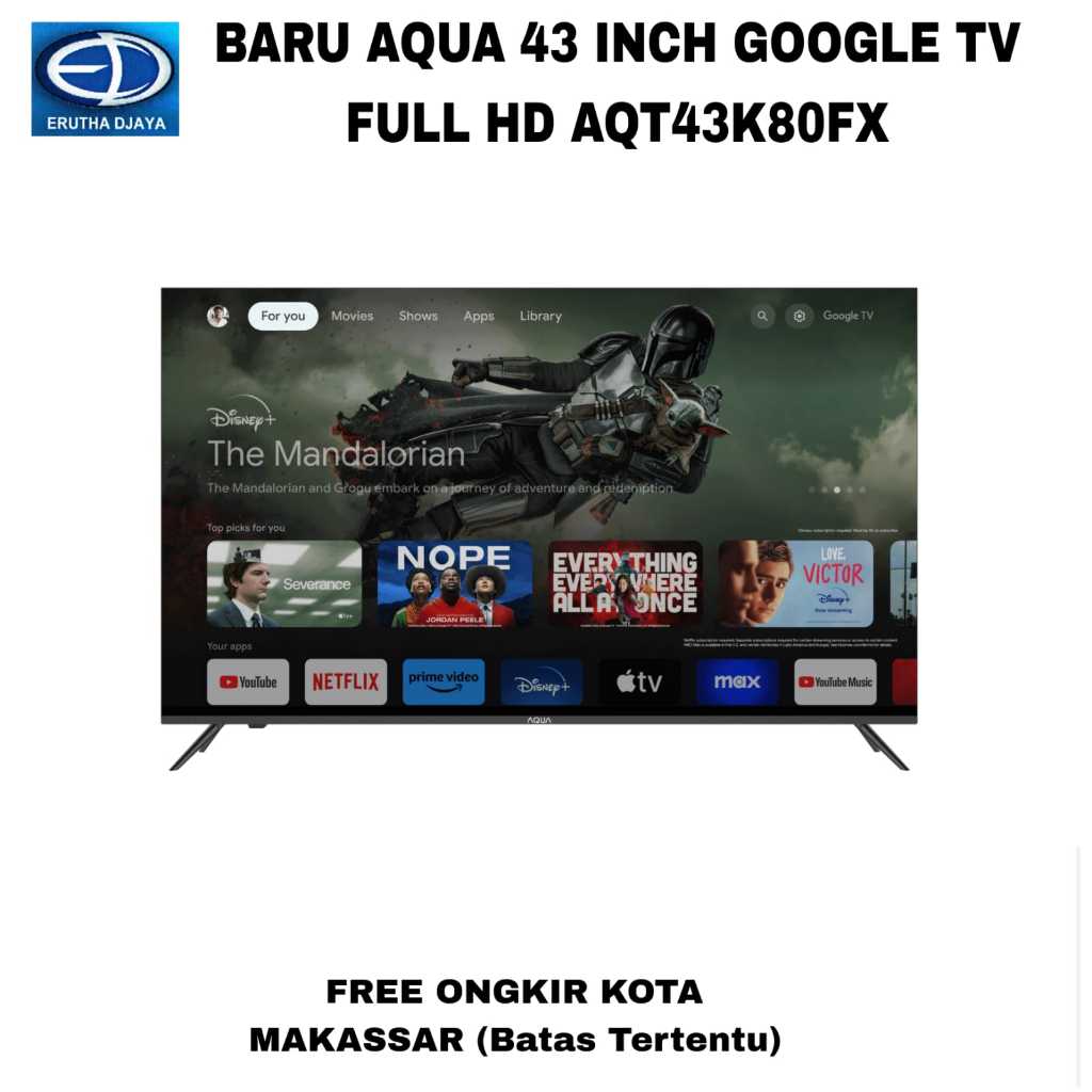 AQUA 43 INCH GOOGLE TV FULL HD AQT43K80FX