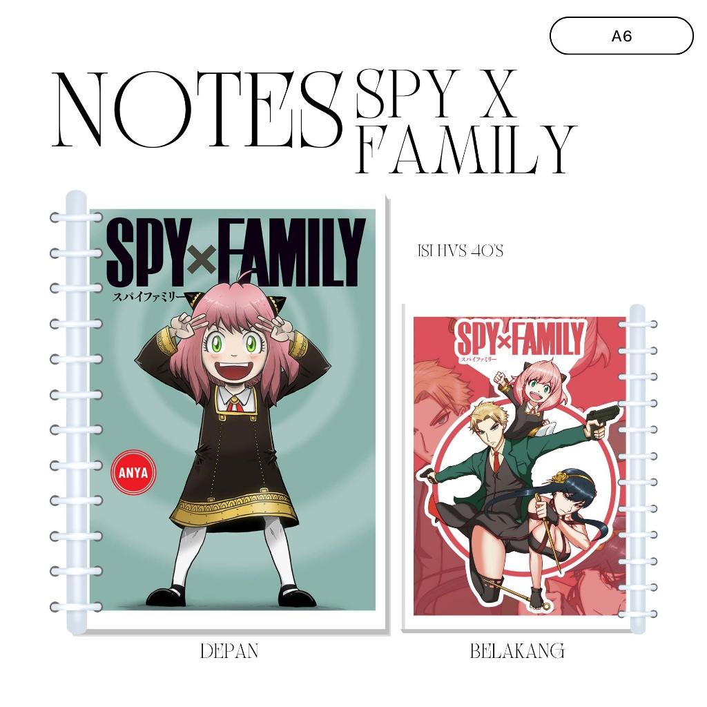 

A6 NOTES SPY X FAMILY KARAKTER (ISI 40 HVS + COVER LAMINASI 2 SISI) WIBU BUKU NOTE NOTEBOOK JPOP ANIME JAPAN JEPANG PREMIUM MURAH UNOFFICIAL ANYA FORGER FOID YOR READY STOCK !
