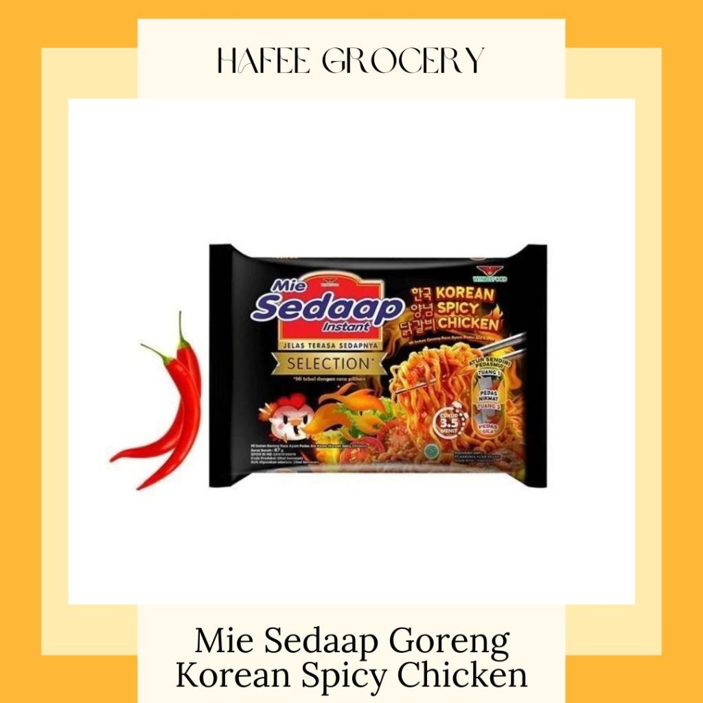 

Mie Sedaap Goreng Korean Spicy Chicken Per Pcs 87 gr (dapat kirim instant bandung)