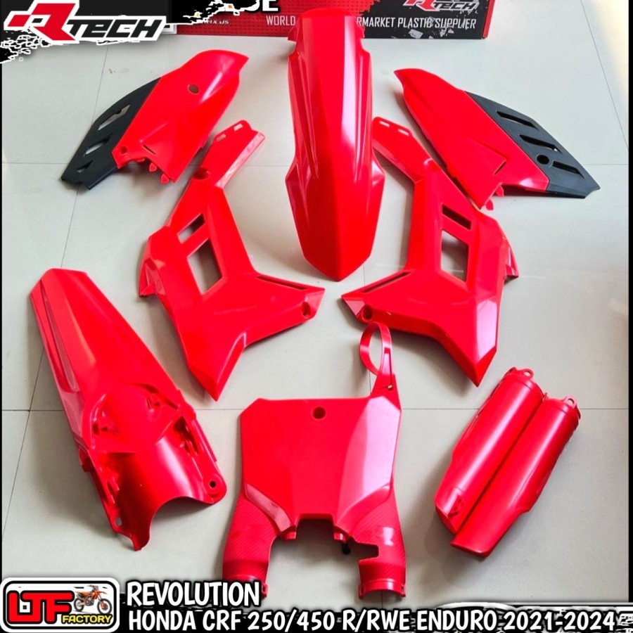 HONDA CR - CRF 250 300 450 R RX RWE ENDURO 2021 2022 2023 2024 - RACETECH REVOLUTION COMPLETE PLASTI