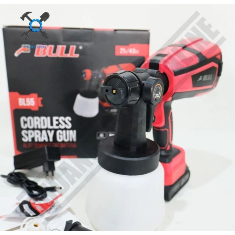 SPRAY GUN CAT BATERAI 21VF BULL PORTABEL