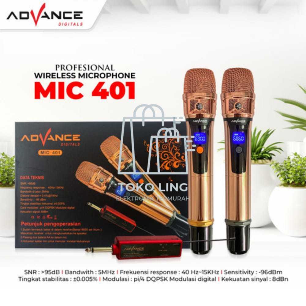 ADVANCE PROFESIONAL WIRELESS MICROPHONE MIC-401