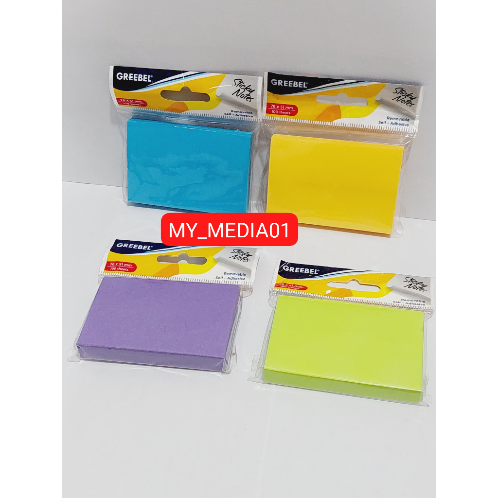 

STICKY NOTE GREEBEL GSN-1W1M 76MMX51MM 100 LEMBAR TERLARIS