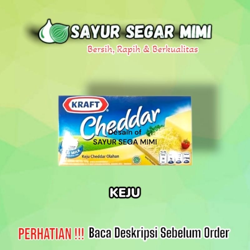 

Kraft Cheddar Cheese Keju 165 gr - Sayur Segar Mimi