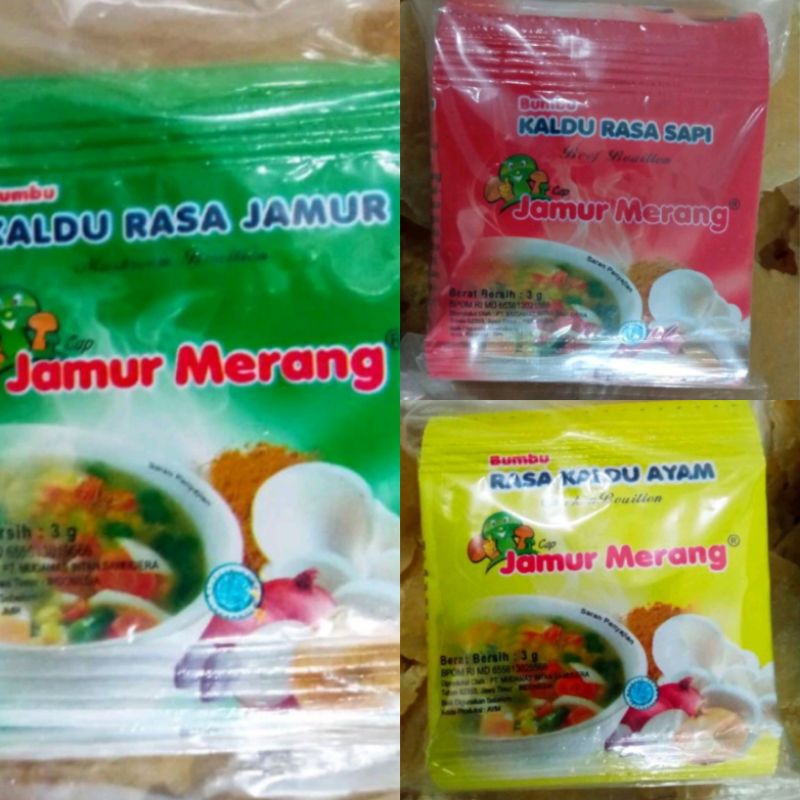 

Kaldu Jamur cap Jamur Merang pak mini 10 saset
