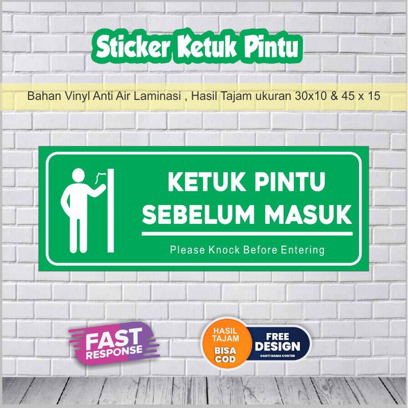 Sticker Ketuk pintu sebelum masuk
