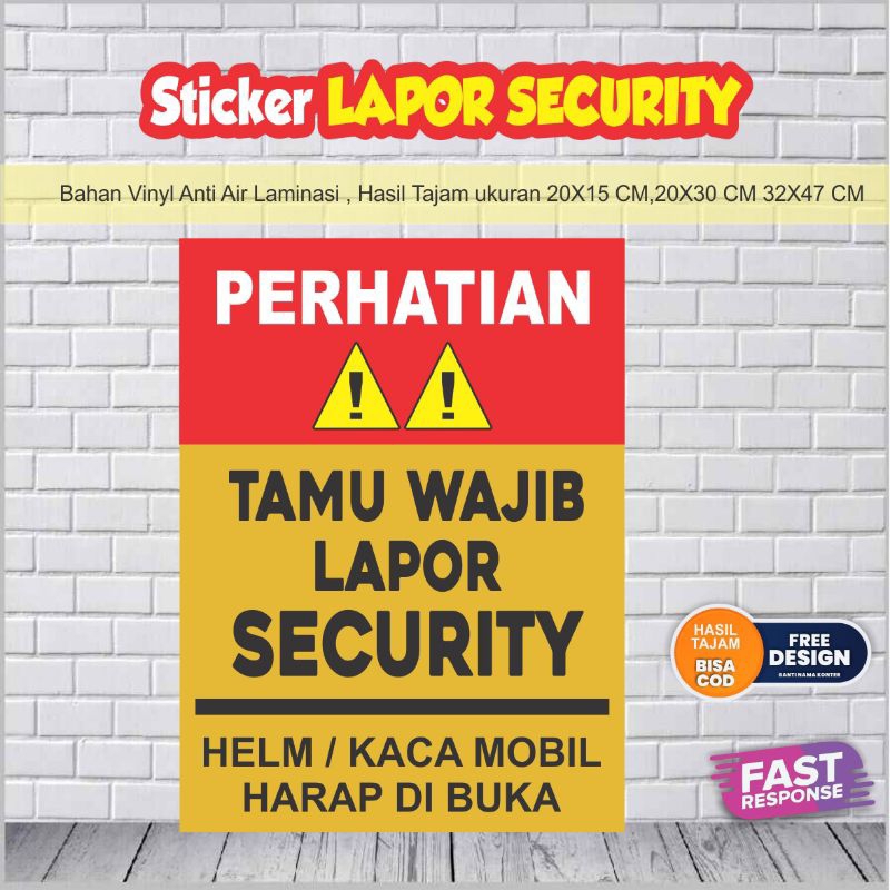 Sticker Tamu wajib Lapor