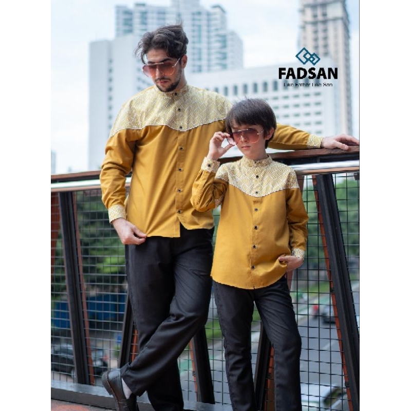 FADSAN - BAJU KOKO COUPLE AYAH DAN ANAK TERBARU LENGAN PANJANG ADIKARA SERIES ORIGINAL by FADSAN