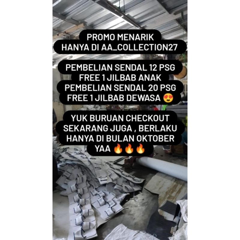 PROMO Sandal hotel free jilbab / sendal hotel tebal murah