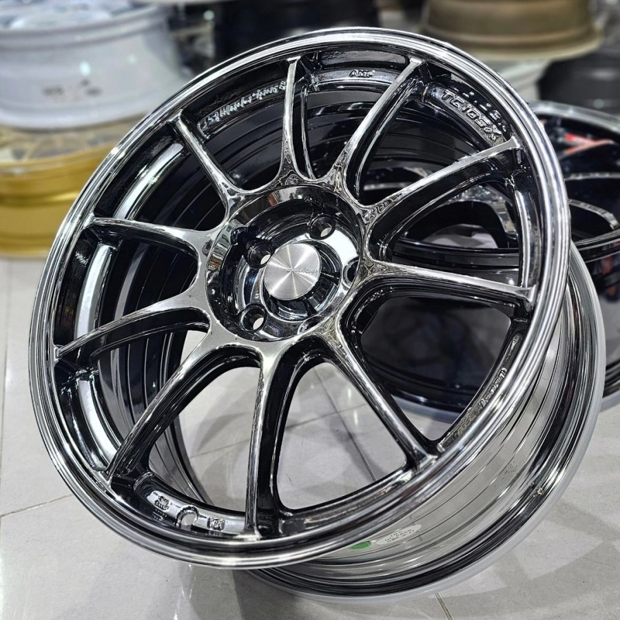 velg racing 18 TC105X BLACK CROME R18 Alphard Vellfire mazda terios