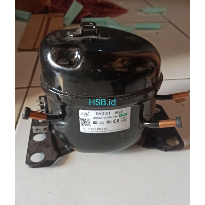 KOMPRESOR KULKAS 1 PINTU 1/8PK QV30H FREON R134a COPOTAN