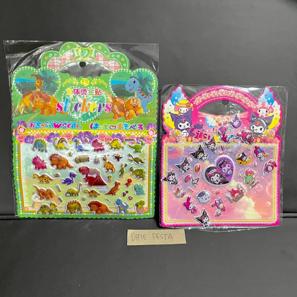 

20pcs stiker tas BESAR dan TANGGUNG //motif tidak bisa pilih