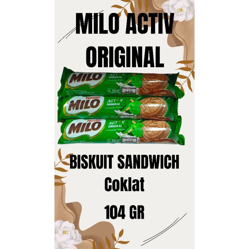 

MILO ACTIV original biskuit sandwich coklat 104 gr