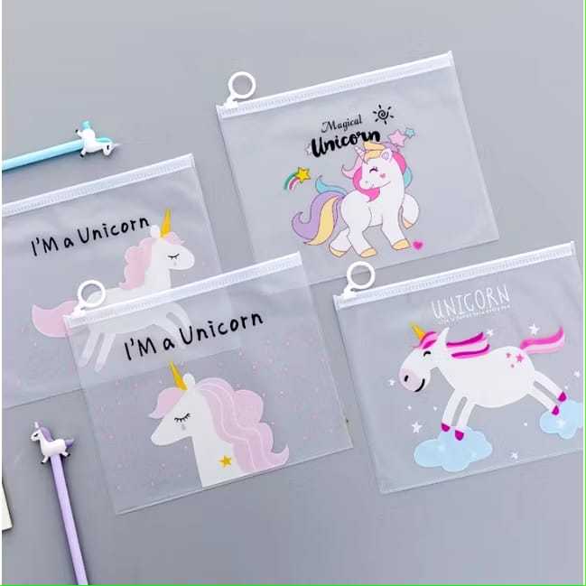 

Tempat pensil unicorn tempat pensil Zipper stationery bag multifungsi motif unicorn pouch
