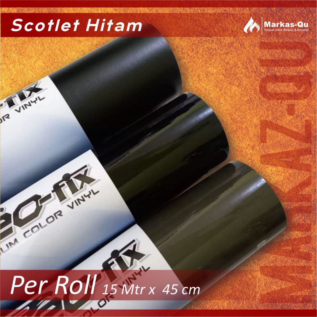 SKOTLET Hitam Transparan / Hitam Glossy / Hitam Doff Matte ( Per 1 Roll )