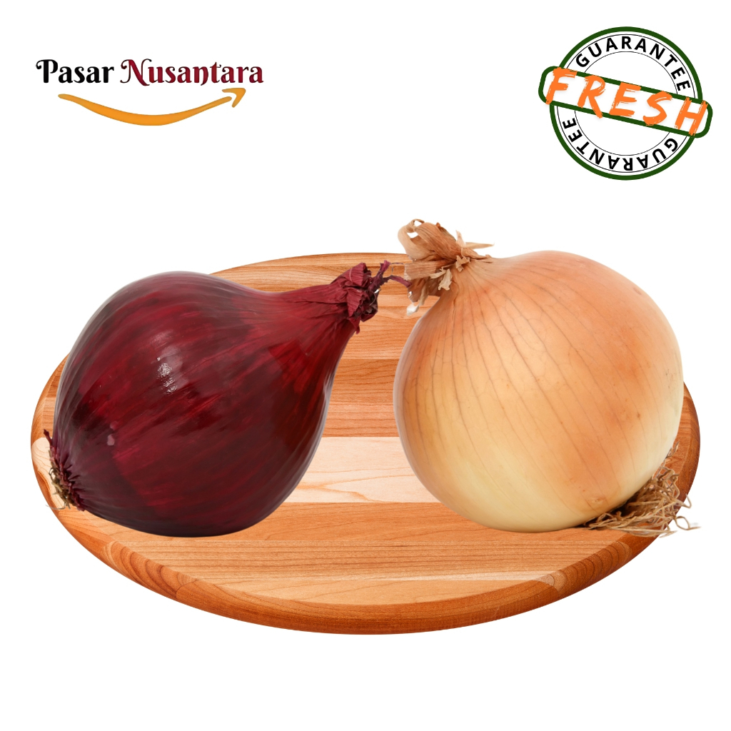 

Bawang bombay merah putih campur 250gram - Pasar Nusantara