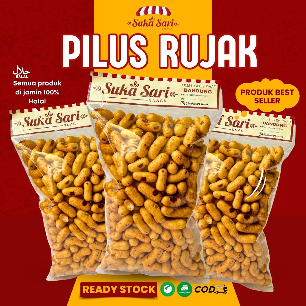 

Kerupuk Pilus Ikan Pedas Rujak Lezat 250 Gram - Sukasari Snack