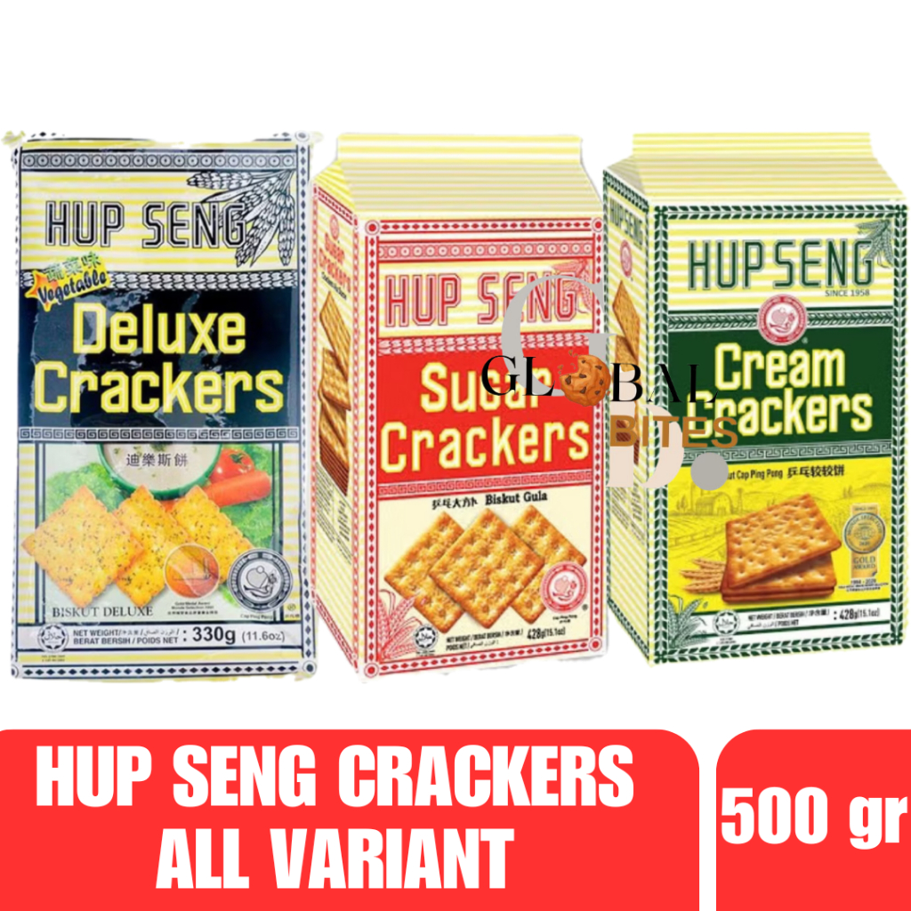 

Hup Seng Cream Cracker BIskuit Hupseng Bisckuit Deluxe Crackers Sugar Crackers