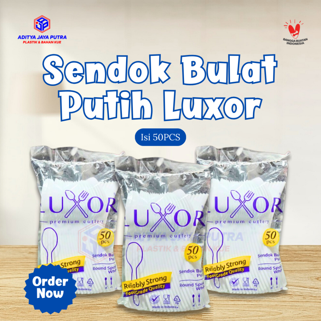 Sendok Bulat Luxor Isi 50 Pcs