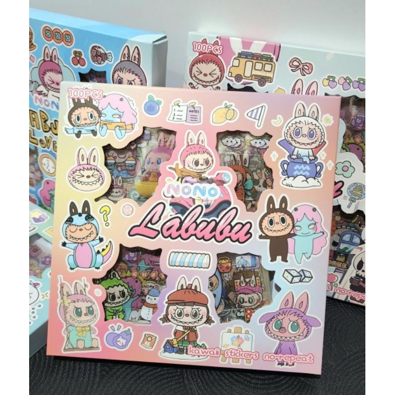 

Stiker LABUBU /FROZEN /CINAMOROL/ MELODY/ isi 100 & momo , Waterproof Sticker Tumblr Lucu