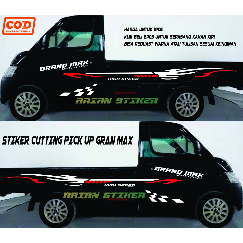 Cutting Stiker Mobil Pick Up Gran Max Stiker Tribal High Speed Stiker Daihatsu Gran Max