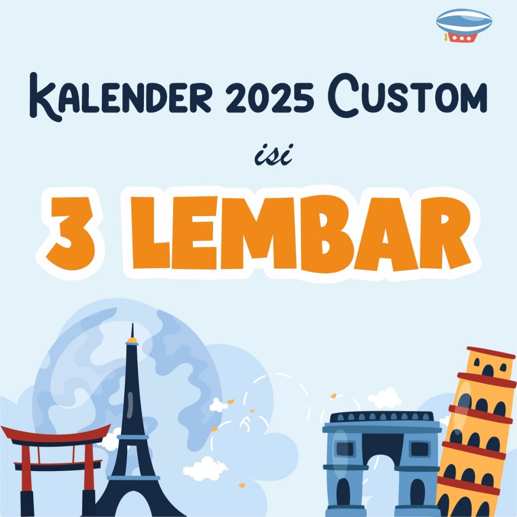 

Kalender dinding custom 2025 isi 3 lembar
