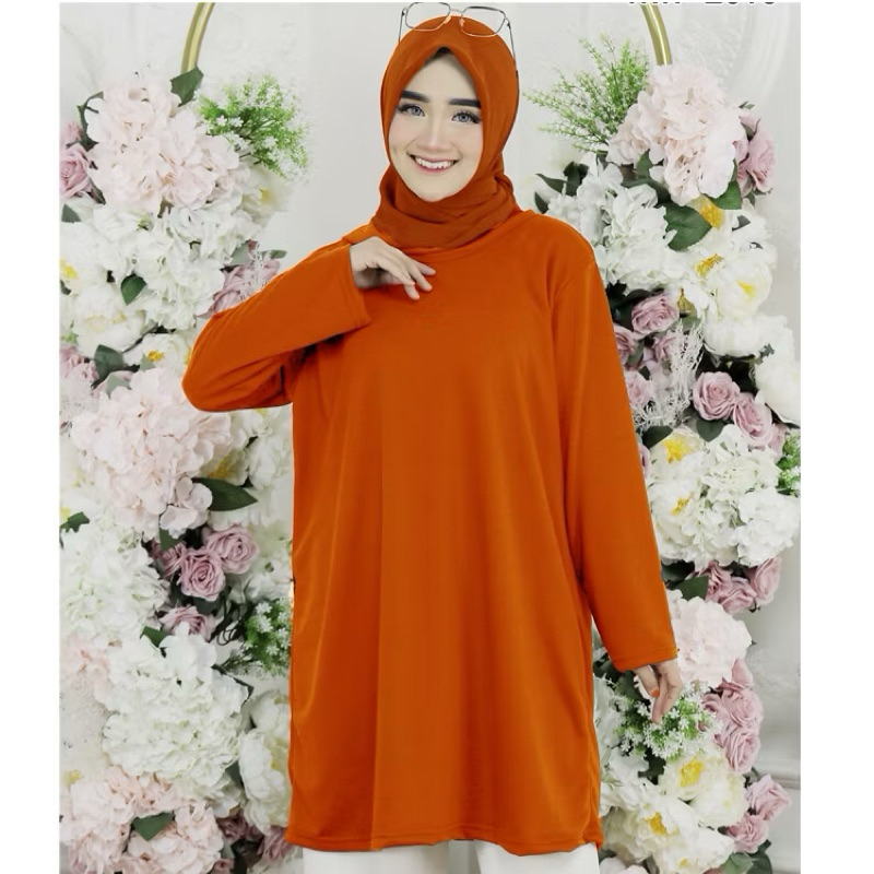 Tunik Jumbo Wanita Polos LD 120 LD 130 LD 140 Tunik Kaos Jumbo XXL XXXL XXXXL Muat BB 130kg Kaos Tun