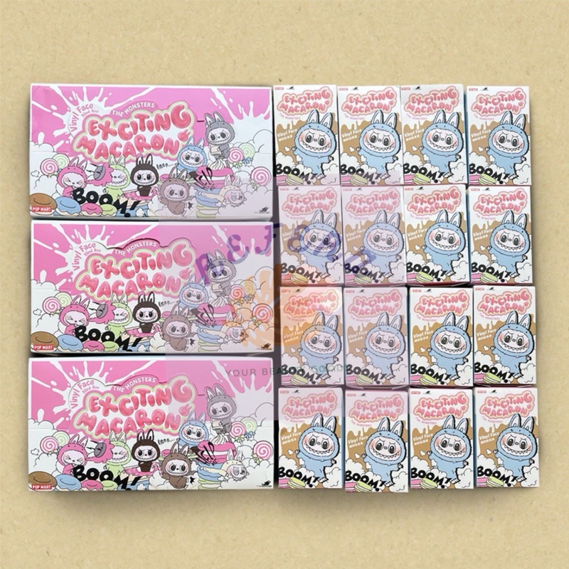(ORI POPMART READY LANGSUNG KIRIM, BISA INSTANT) THE MONSTERS - Exciting Macaron Vinyl Face Blind Bo