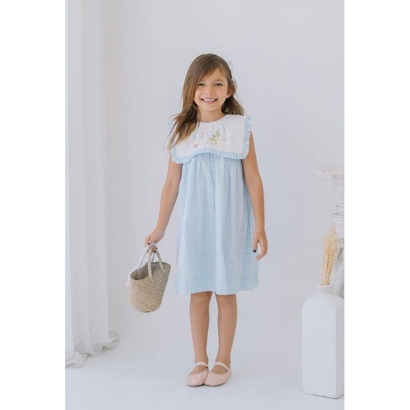 [ PRELOVED ] BRIELLS - PETER RABBIT DRESS WITH BOW SIZE 4-5 Yo