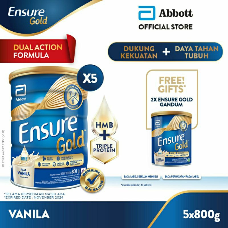

ENSURE GOLD 800GR FREE ENSURE GOLD 380GR B5