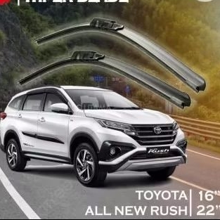 Wiper Depan Kaca Mobil All new Rush Terios 2018-2022 Frameless karet silicon