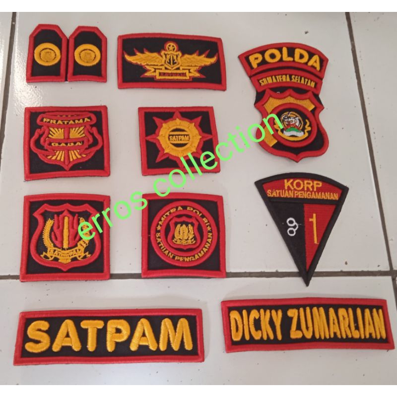 atribut satpam, security terbaru dasar hitam polda bisa dirubah