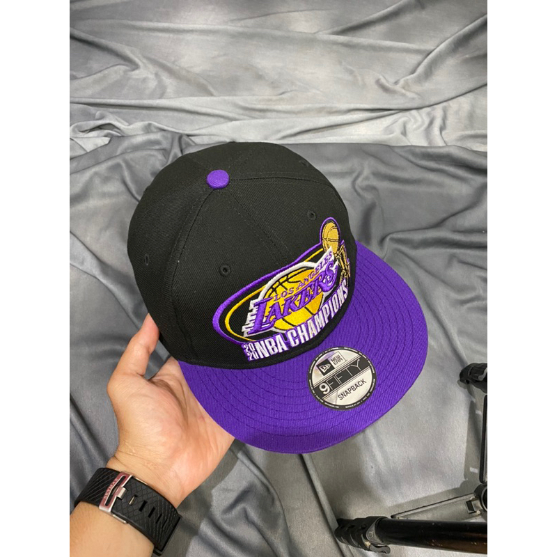 topi snapback NEW ERA Lakers NBA Champions 2020 original